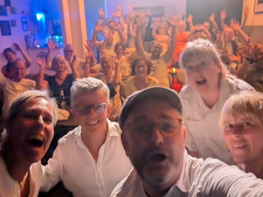 Direkt nach der Show mit dem Publikum vom Kultavida